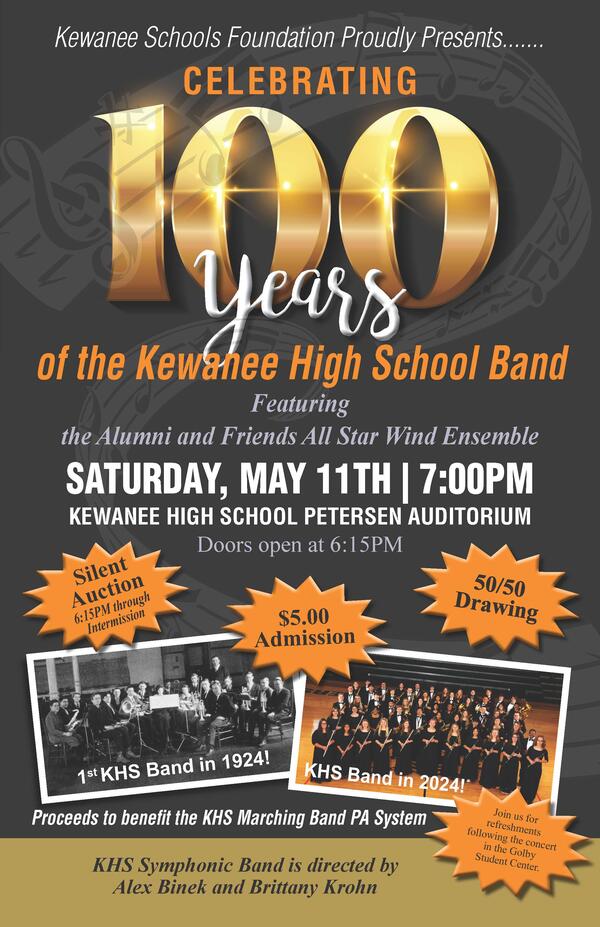 KSF 100th Year Band Concert Flyer